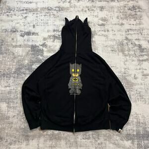 Authentic 2007 Bape x DC Comics Batman Full Zip Hoodie L